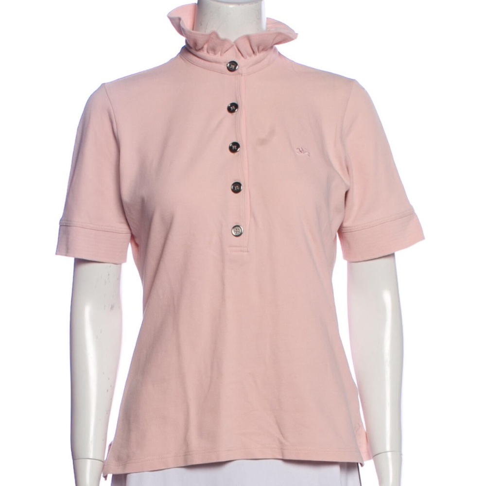 Burberry Polo with Peter Pan Collar